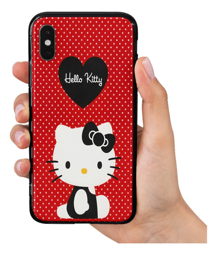 Funda Para Huawei En Todos Los Modelos Hello Kitty Black.