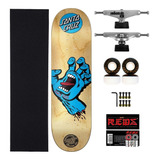 Skate Completo Profissional Santa Cruz Red Bones Stronger