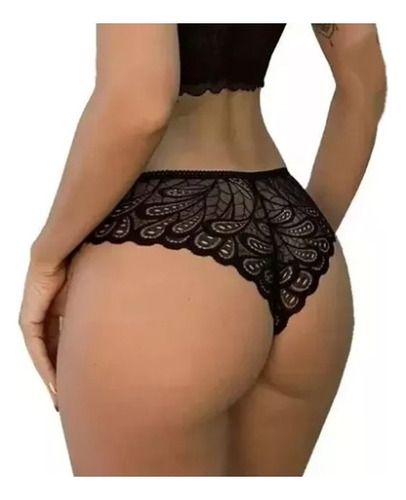 Tanga Corte De Encaje De Mujer Sexy Bragas De 5 Piezas