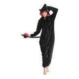 Pijama Mameluco Chimuelo Disfraz Cosplay Negro Dragon Adulto