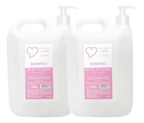 Shampoo Trends Love X 1900ml Nov Sin Sulfato X2