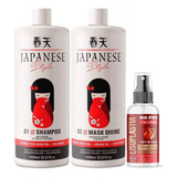 Escova Japonesa Alisamento Do Japao + Protetor Termico 100ml