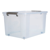 Caja Contenedor De Almacenamiento 65l Con Ruedas.