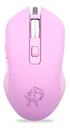 Mouse Ergonomico Usb  Sailor Moon Rosa Raton Pc Luz Led