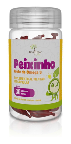 Omega 3 Infantil Peixinho Mastigavel Trut-frut 500mg P/cps