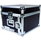 Flight Case 8u Slant Mixer Vertical Rack System Con Puerta D