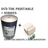 Dvd Virgen Tdk X 100 Imprimible  8x +100 Sobres-envio Gratis