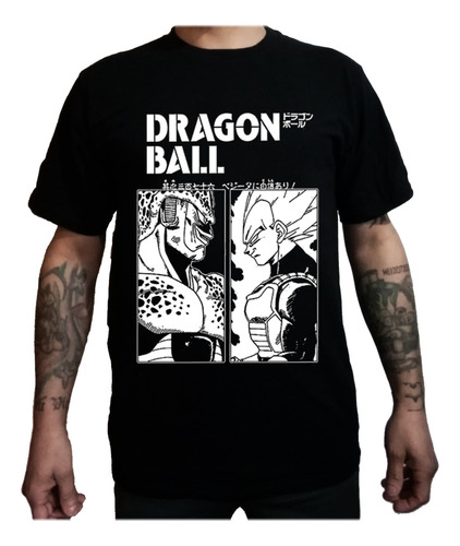 Polera Dragon Ball Vegeta Estampado En Serigrafía