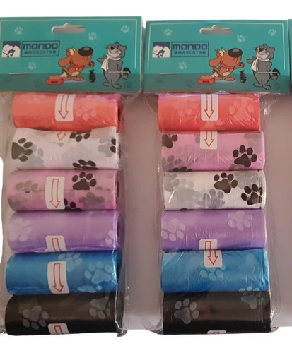 12 Rollos De Bolsas Para Excremento Mascota 