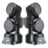 Kit 4 Mini Moving Head Wash 7 Led 12w Quadriled Rgbw Dmx