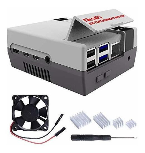 Retro Gaming Nes4pi Estuche Para Raspberry Pi4 Modelo B