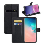 Capa Flip Carteira Samsung Galaxy S10 Couro Sintético Luxo Capinha 