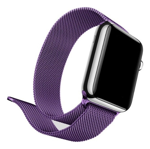 Pulseira Milanesa Aço Para Apple Watch 42mm 44mm 45mm E 49mm