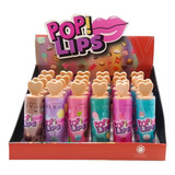 Caixa 24 Batom Matte De Amor Pop Lips Vivai Infantil Atacado