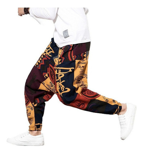 Pantalones De Hip Hop Con Entrepierna Grande Para Hombre