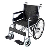 Silla De Ruedas Ligera Plegable Freno Doble Con Descansapies