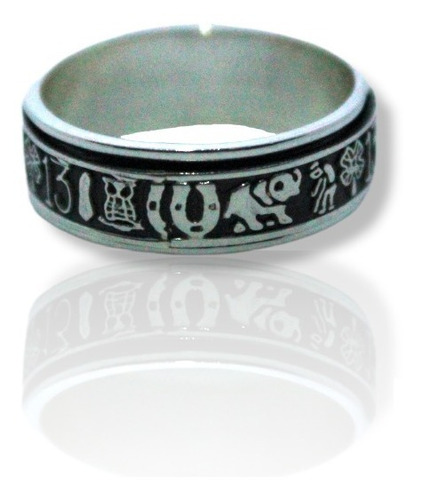 Anillo De Suerte Plata 925 Hombre Mujer Giratorio Protector