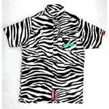 Camisa Botão Lombra  Animal Print Zebra