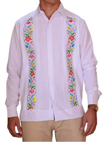 Guayabera Yucateca, Flores Bordadas Matizado