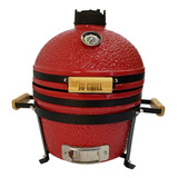 Parrilla Kamado Jd Grill Ahumador 16 Pulgadas De Mesa Rojo