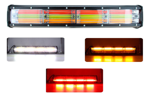 Barra Faro Led Cob Codigo Estrobo Multicolor 4 Modulos 4x4