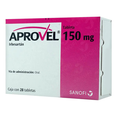 Aprovel Tabletas 150 Mg, 28 Tabletas | Envío gratis