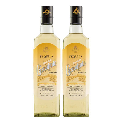Dos Botellas Tequila Artesanal Cascahuín Reposado 750 Ml