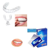 Placa Protectlor Denta + Tiras Gel Blanqueadoras Dientes X7 