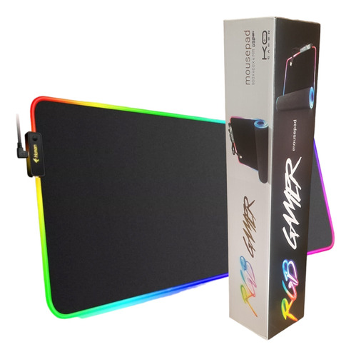 Mouse Pad Iluminado Gamer Rgb Luz Led Grande 90x40 Speed Usb