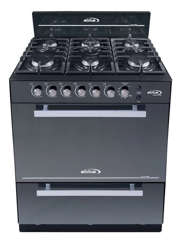 Estufa De Piso Con Horno Abba 6 Pts Gn Rg 803-3n Gt Negro