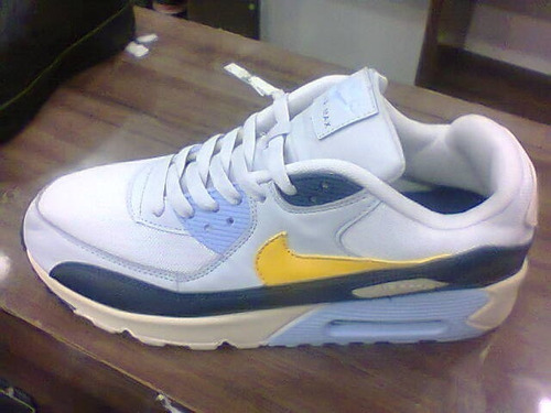 Tenis Nike Air Max 90 Branco/azul/amarelo Nº41 Original!!!