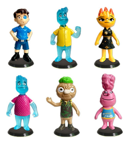 6pcs/set Elemental Figura Modelo Juguete Regalo Para Niños