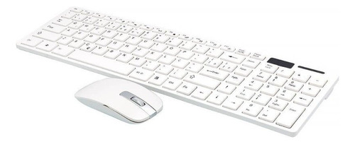 Kit Teclado Wireless Ultra Fino + Mouse + Capa Protetora Cor Do Mouse Branco