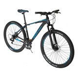 Bicicleta Mtb Overtech R29 Aluminio Full Shimano Fr Disco Pp Color Negro/azul/azul Tamaño Del Cuadro S