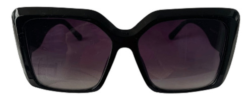 Óculos De Sol Feminino Quadrado Grande Preto - Lente Degradê