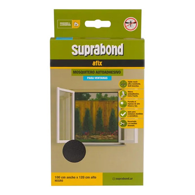 Mosquitero Ventana Suprabond Autoadhesivo abrojo desmontable - 100x120 | MercadoLibre