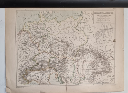Mapa Antiguo De 1860 Sobre Alemania Antigua