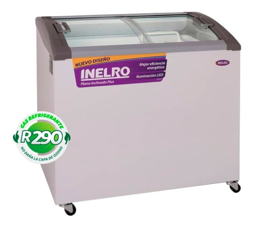 Freezer Exhibidor Inelro Fih-270 Pi Plus 211lts Tapa Vidrio