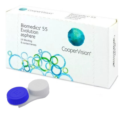 Lentes De Contato Biomedics 55 Incolor Com Grau + Estojo