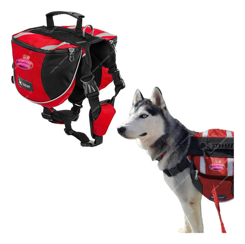 Mochila Pechera Arnes Tactica Perros Mascota Colores Camping