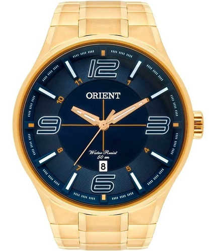 Relógio Orient Masculino Dourado Mgss1136 D2kx