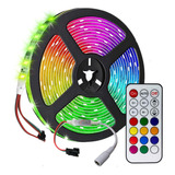 Kit De Rolo Com 5metros Fita Led Rgb Alto Brilho Digital