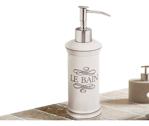 Dispenser Jabon Liquido Ceramica Blanca Le Bain Baño Premium