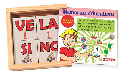 Jogo De Memória Educativo Infantil De Sílabas Pedagógico