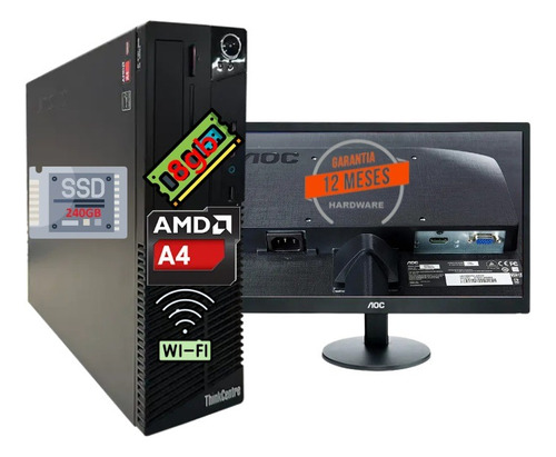 Pc+mon M79 Amd A4-8350 8gb 240gbssd Facturagarantia12 Meses