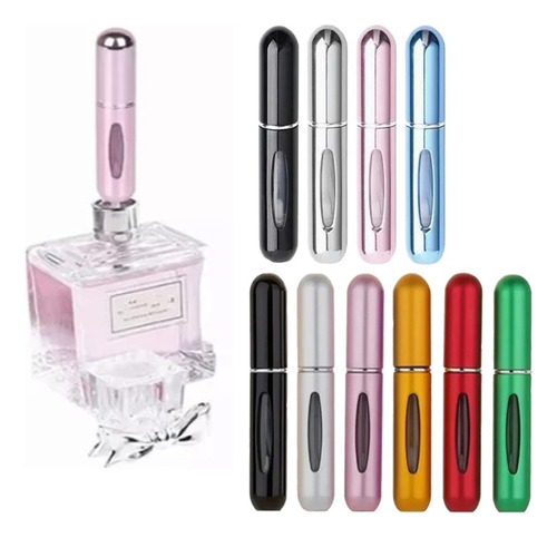 Mini Perfumeros Portátil Recargable 5ml 10 Atomizador Color