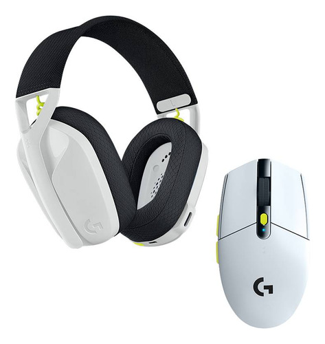 Kit Gamer Logitech Audifono G435 + Mouse G305 Blanco