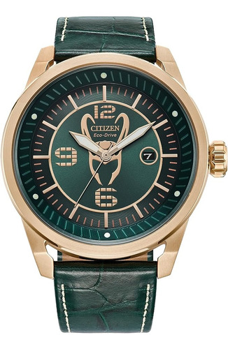 Reloj Citizen Eco Drive Marvel Loki  Aw1363-06w Para Hombre