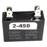 Capacitor Para Condensador Minisplit 2 Uf 450vac 