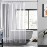 Cortina De Baño Transparente 182*182cm Peva Juego De 3